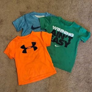 Nike/under armour shirts size 4/5